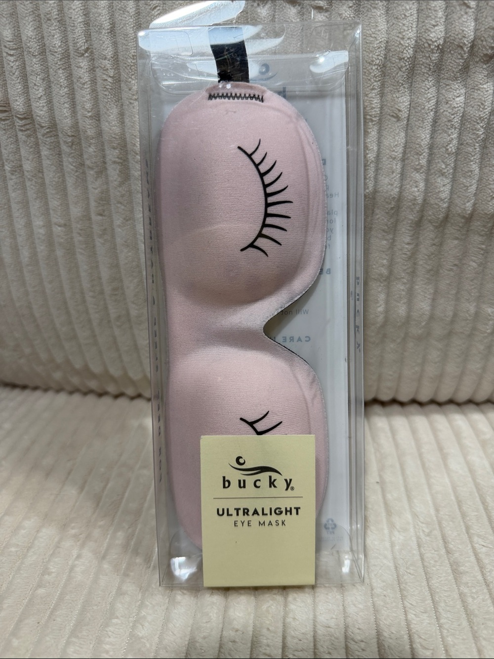 Bucky Ultralight Sleep Mask in the Strawberry Eyelashes pattern.New in package.